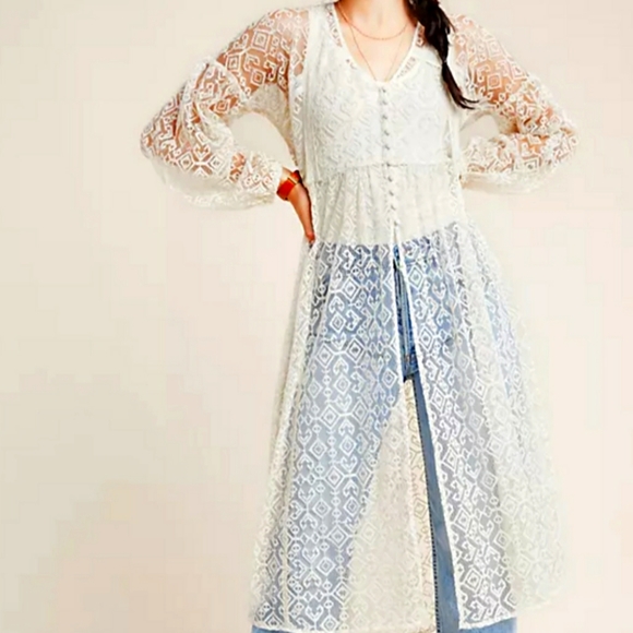 Anthropologie Jackets & Blazers - NWT Maeve San-Michel Lace Duster